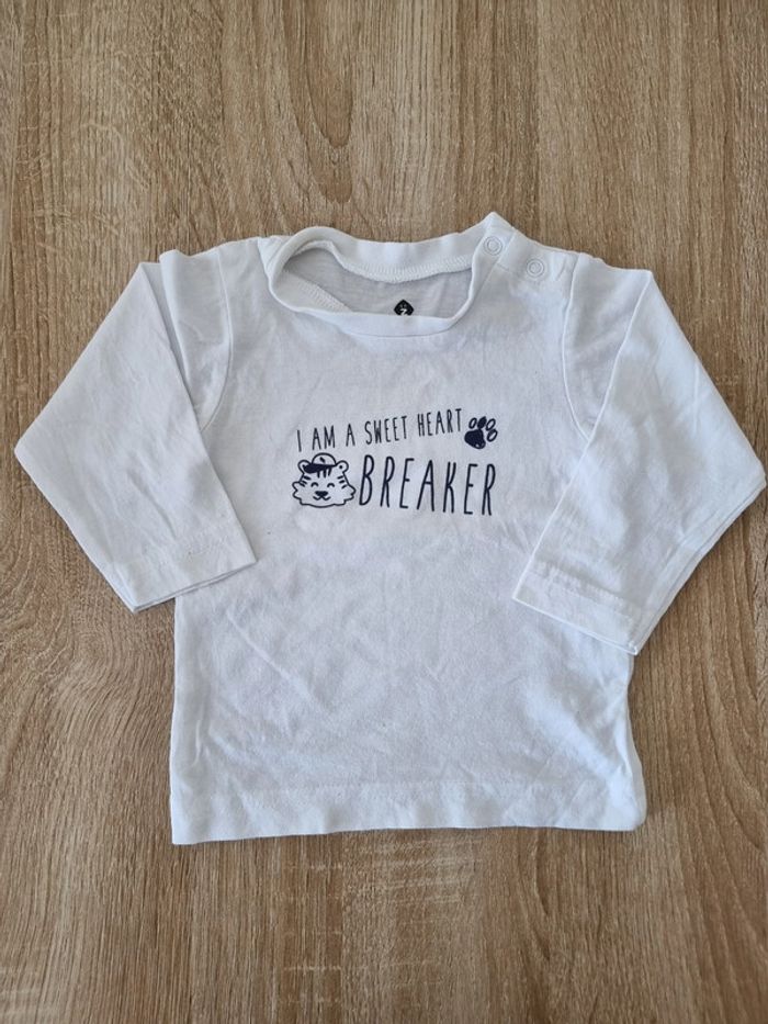 T-shirt blanc - taille 3 mois - Grain de blé