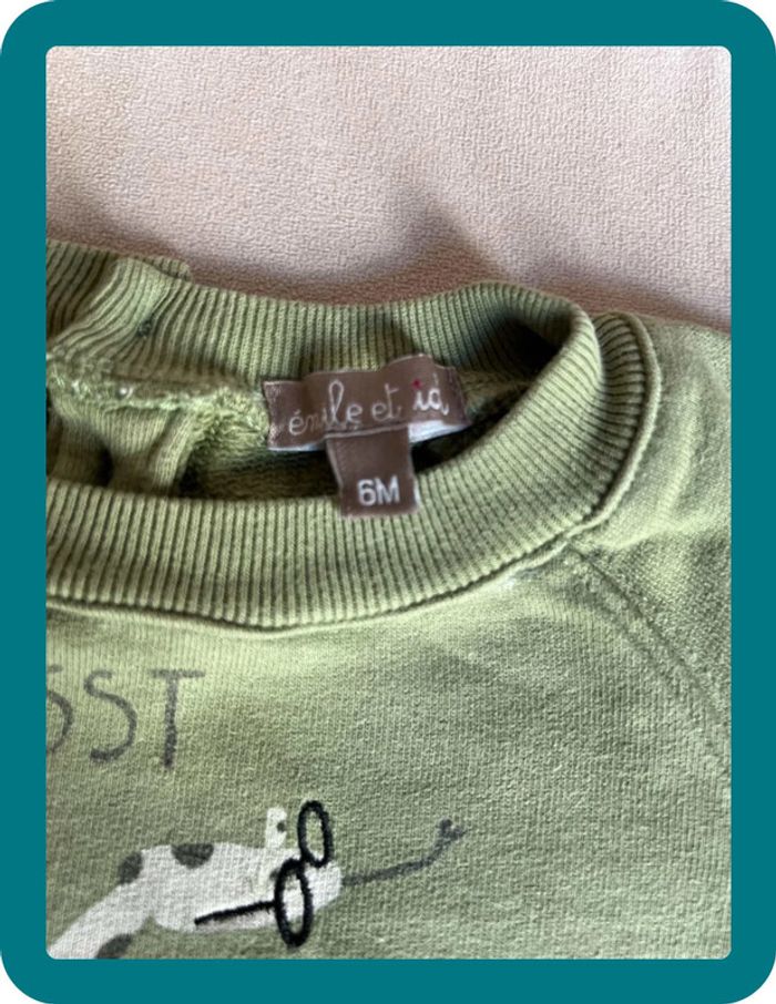 Sweat-shirt tout doux serpent 6 mois - Émile et Ida - photo numéro 4