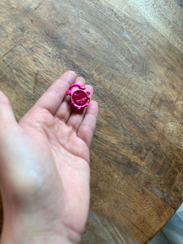 Jouet miniature réveillé en forme de chat rose maison de poupée taille poupée barbie - photo numéro 5