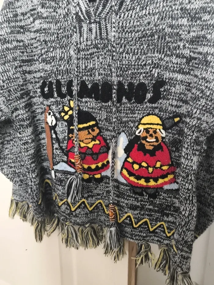 Poncho avec manches longues/pull 4 ans - photo numéro 2