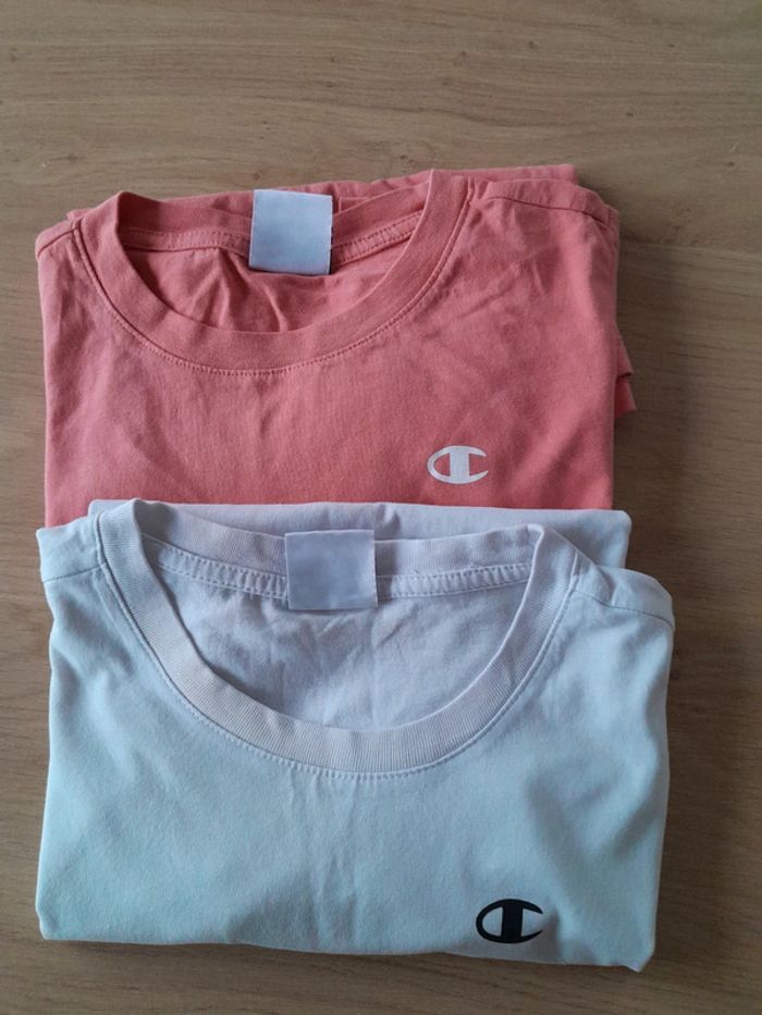 Lot 2 tee-shirts manches courtes champions 12 ans - photo numéro 3