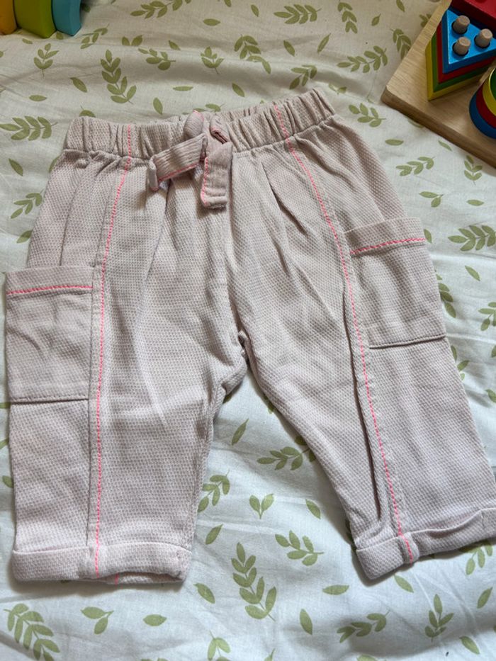 pantalon rose pâle zara 6 mois - photo numéro 2