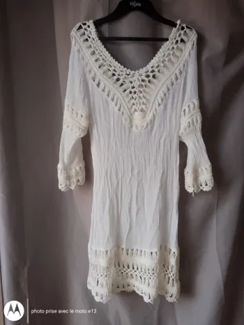 Robe de plage macramé