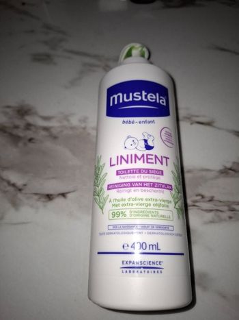 Mustela liniment toilette de siège .nettoie et protège