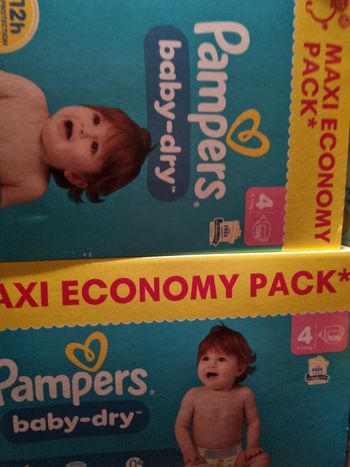 2 pampers maxipack babydry 