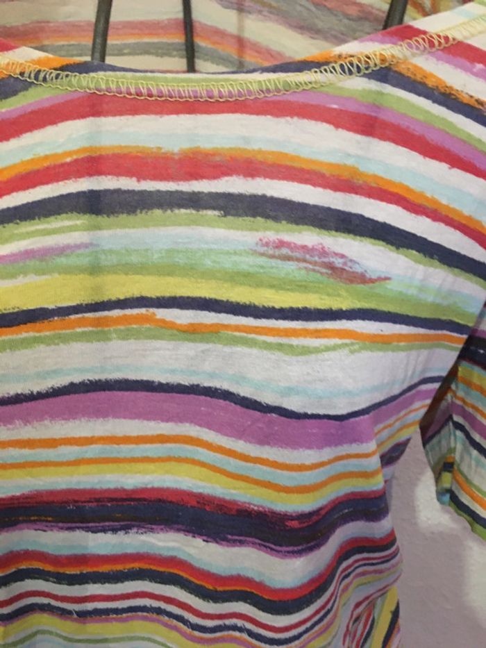 Tee-shirts shirt à rayures  Multicolores - photo numéro 3