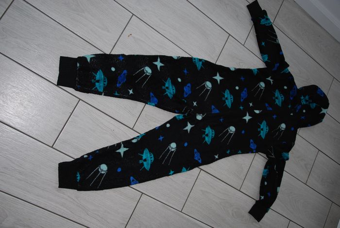 Combinaison polaire garçon 11-12 ans vêtement de nuit pyjama à capuche espace - photo numéro 2