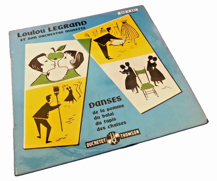Vinyle 45 tours Loulou Legrand et son orchestre musette Danses de la pomme (1957)