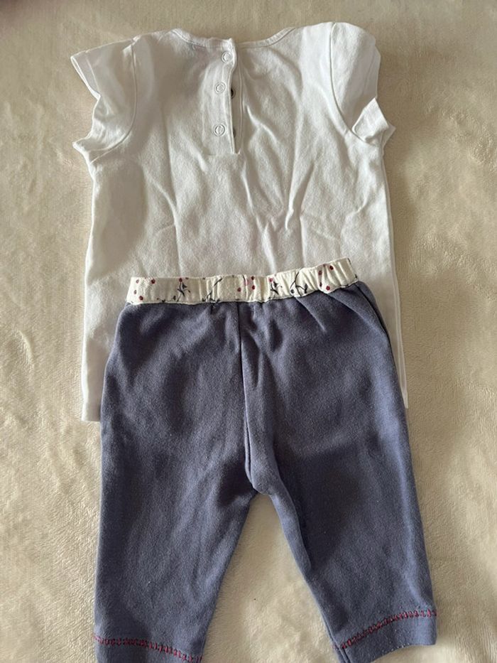 Ensemble t-shirt pantalon bébé 3M DPAM - photo numéro 3