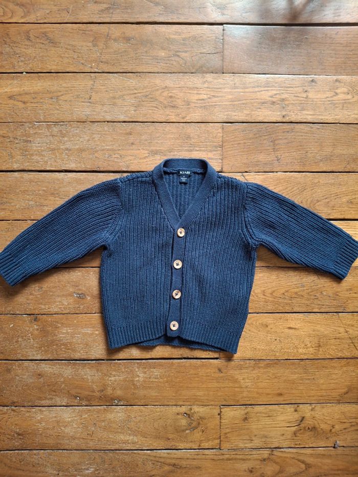 Gilet épais kiabi 6mois bleu marine