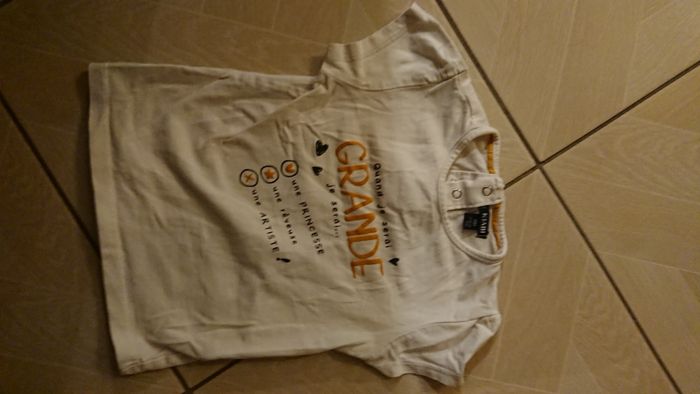 T-shirt manches courtes blanc "Quand je serai grande"