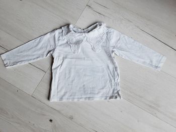 Vêtement fille tee-shirt manches longues blanc 3 ans