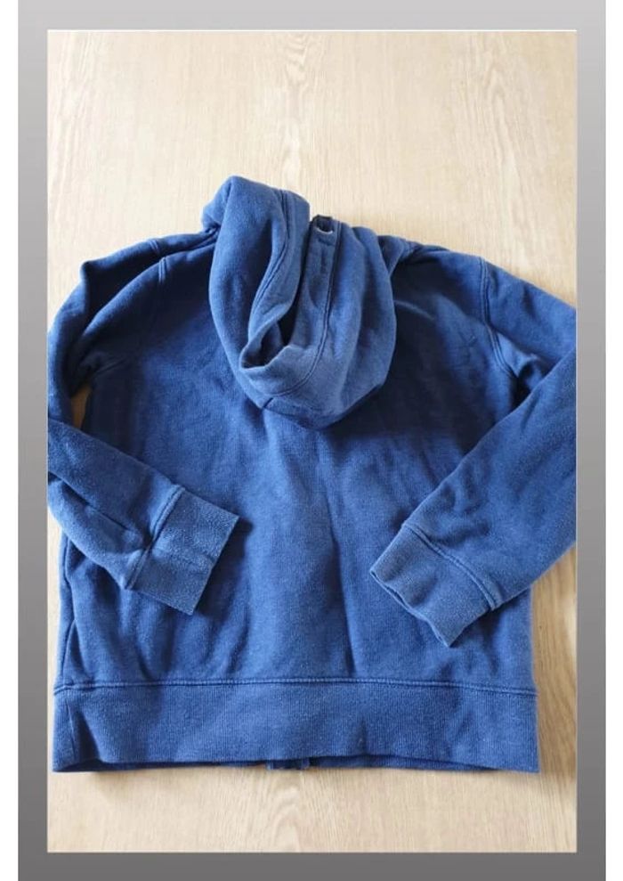 Sweat/veste à capuche enfant Creeks 12ans bleu/blanc - photo numéro 2