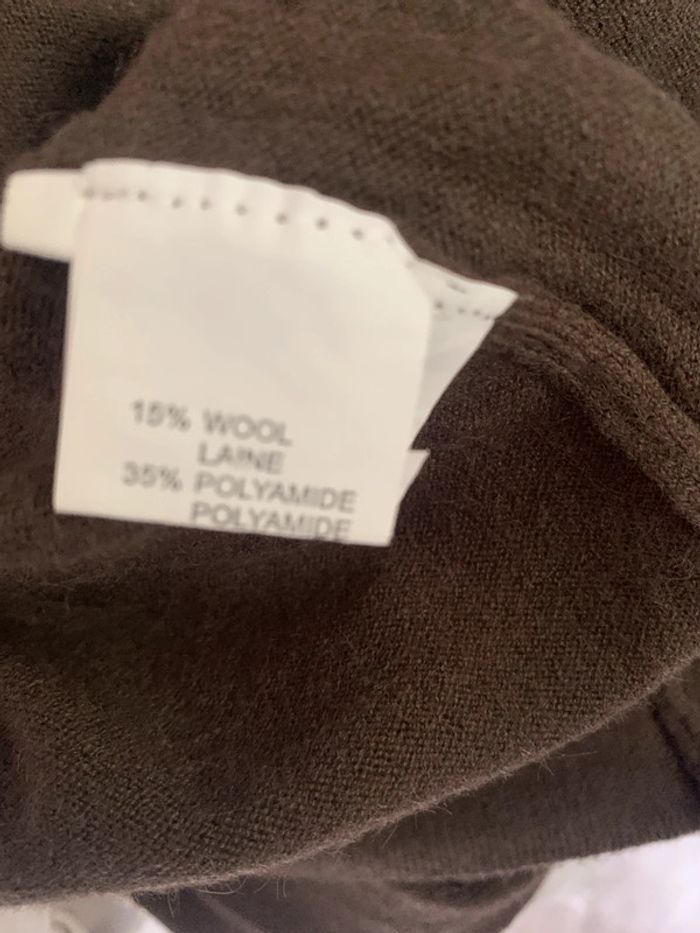 Robe pull Kilky taille M-L kaki perle au col blanc - photo numéro 11