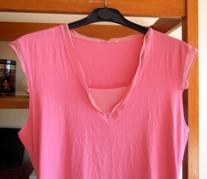 T-shirt rose femme, taille L 40, printemps, été - photo numéro 2