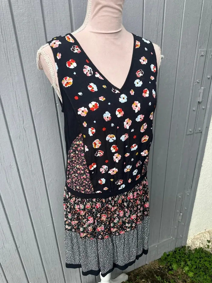 Robe été sans manches coloré fleuri etam 38/M - photo numéro 2