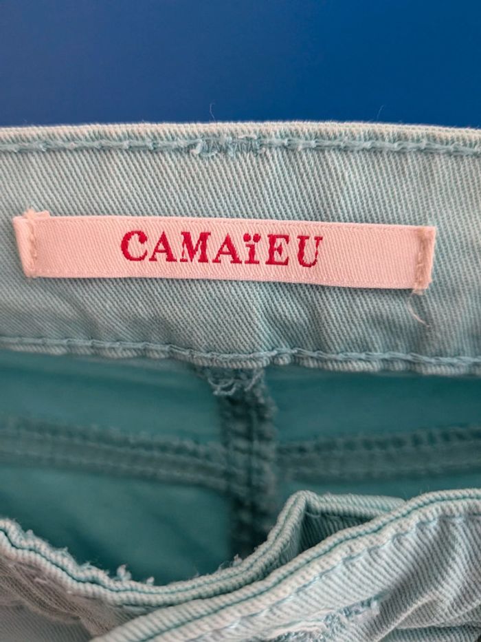 Pantacourt turquoise Camaïeu - photo numéro 3