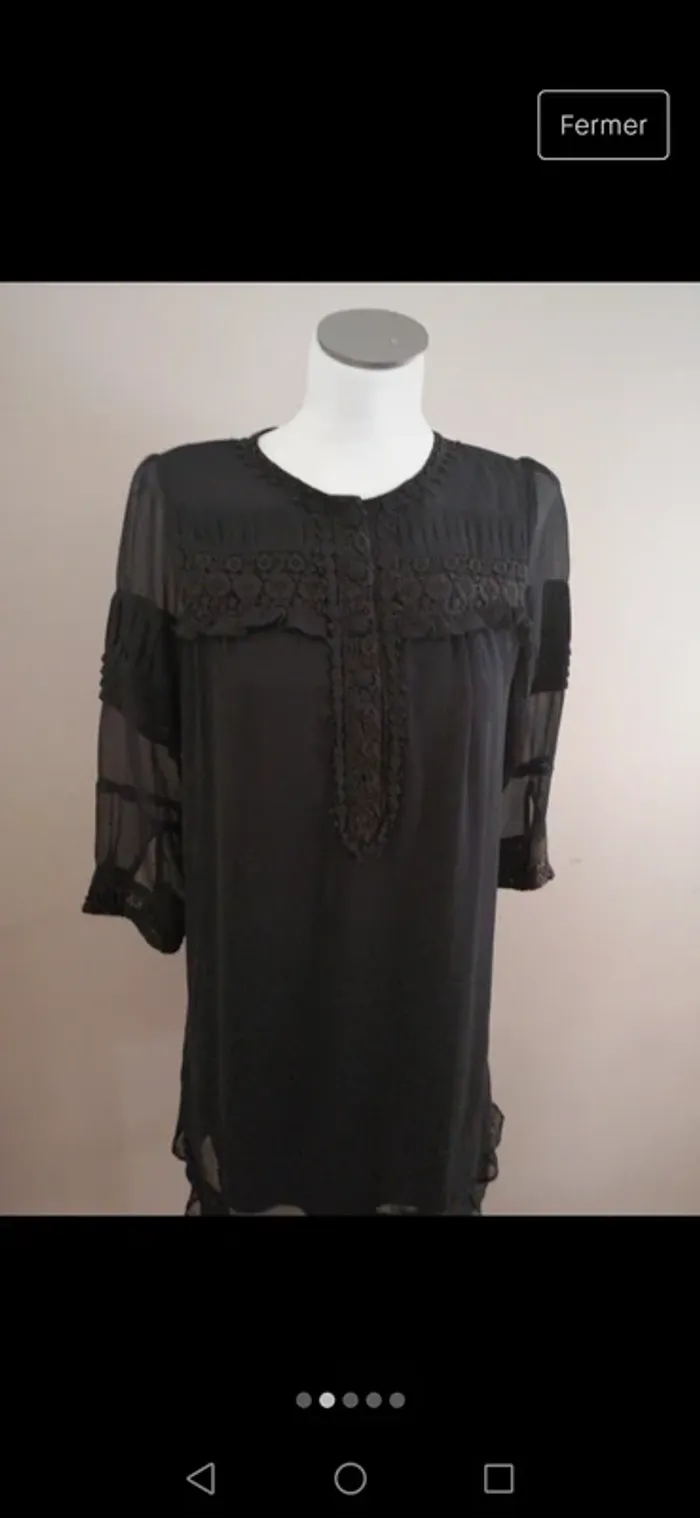 Robe noire marque an'ge Taille 36 - photo numéro 2