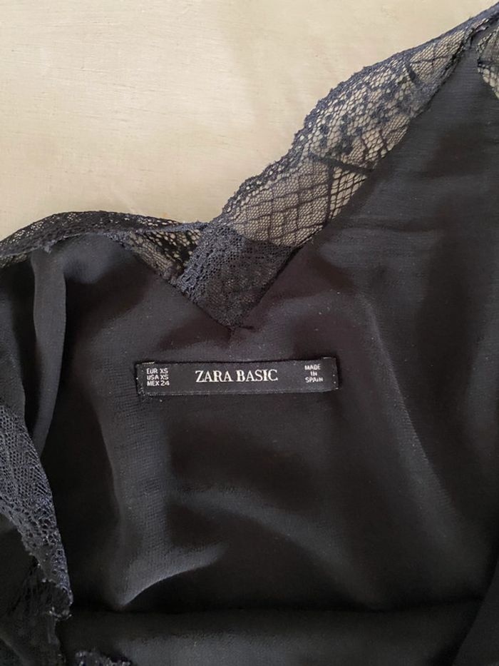Top caraco Zara noir avec dentelle taille XS - photo numéro 14