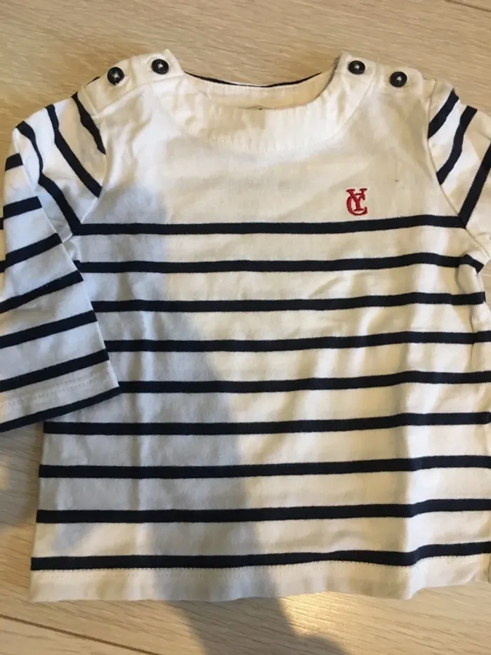 T-shirt manches longues marinier cyrillus 6 mois - photo numéro 2