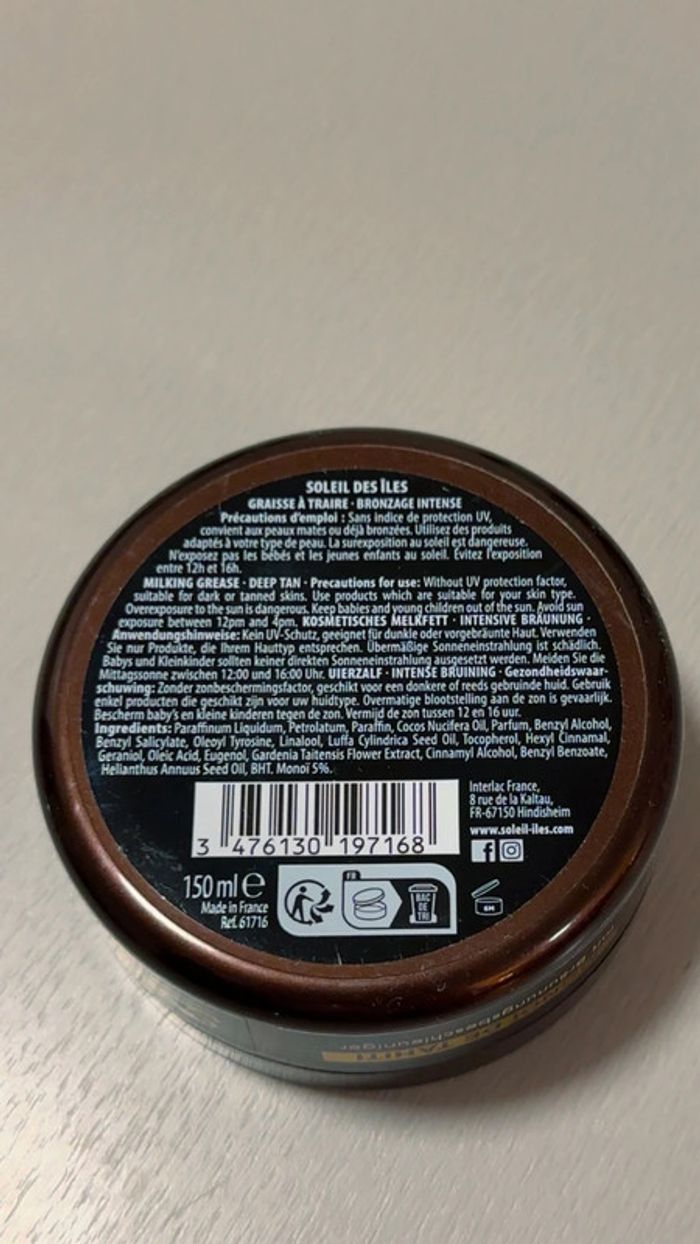 Graisse à traire parfum des Îles - Neuve 150 ML - photo numéro 2