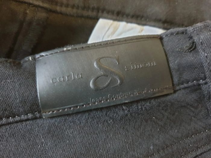 Pantalon en toile femme Carla Simoni T36 long 104cm noir - photo numéro 4