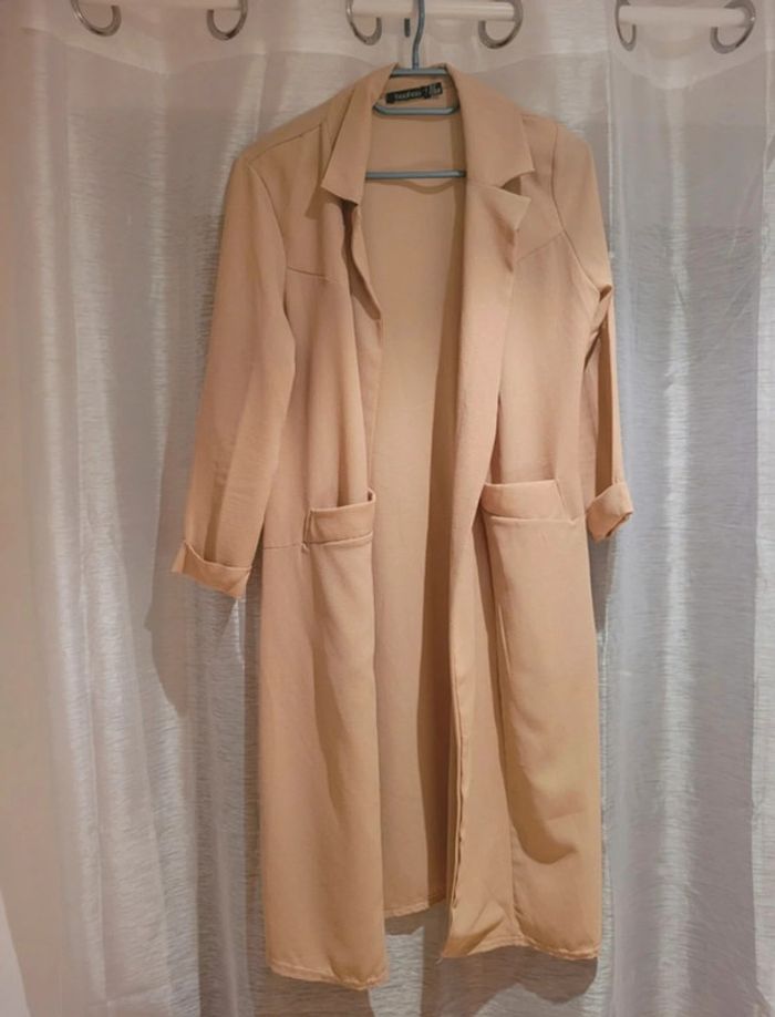 Veste légère longue beige