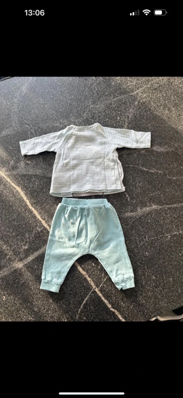 Ensemble bébé garçon 3 mois obaibi comme neuf - photo numéro 4