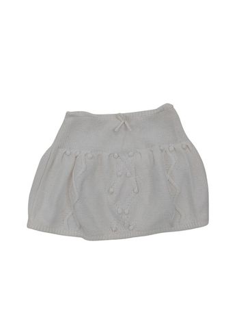 Jupe taille élastique en laine blanche 4 ans