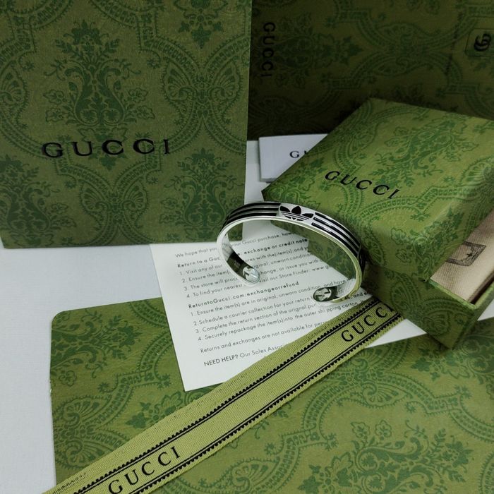 Bracelet Gucci * adidas en argent sterling noir - photo numéro 2