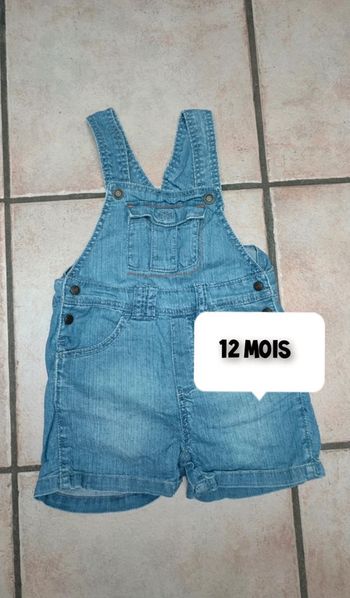 Salopette short jean