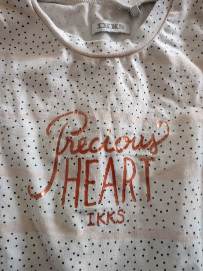 Tee-shirt rayures et petits pois IKKS - photo numéro 4