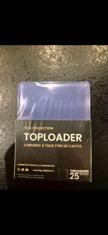 Paquet de 25 toploader neufs scellés protection tcg cartes