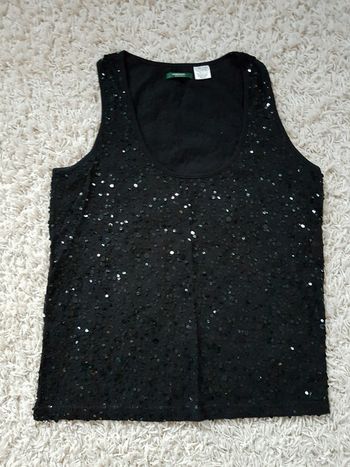 Débardeur noir à paillettes