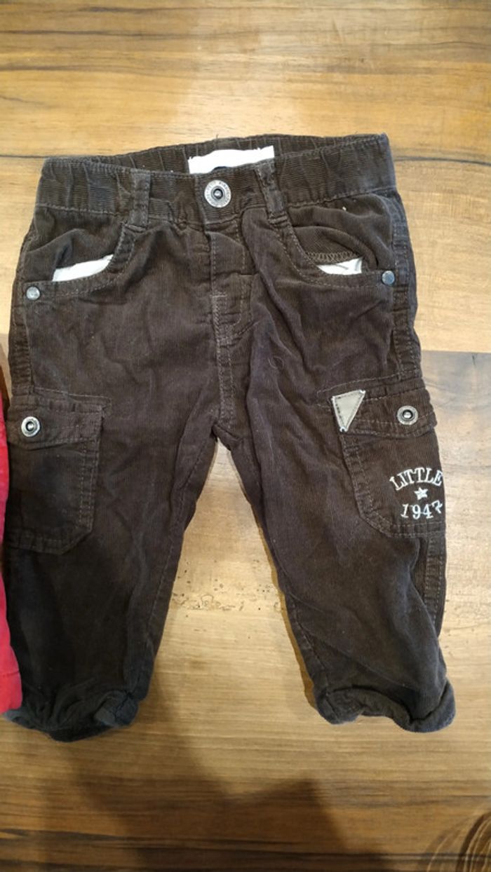 Lot 2 pantalons hiver 6 mois - photo numéro 3