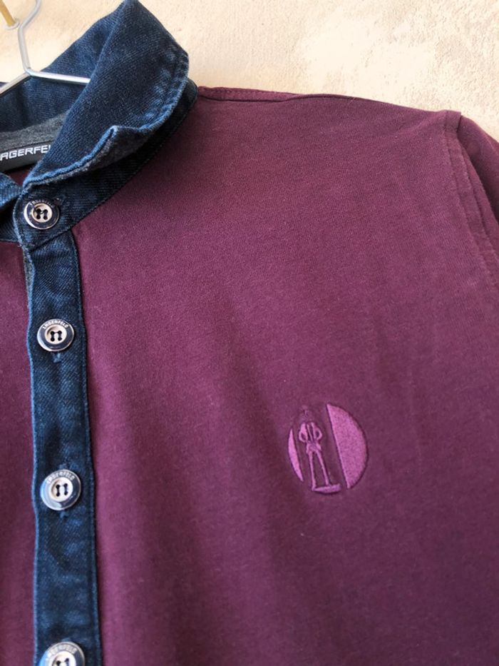 Polo manches longues bordeaux Lagerfeld S - photo numéro 4