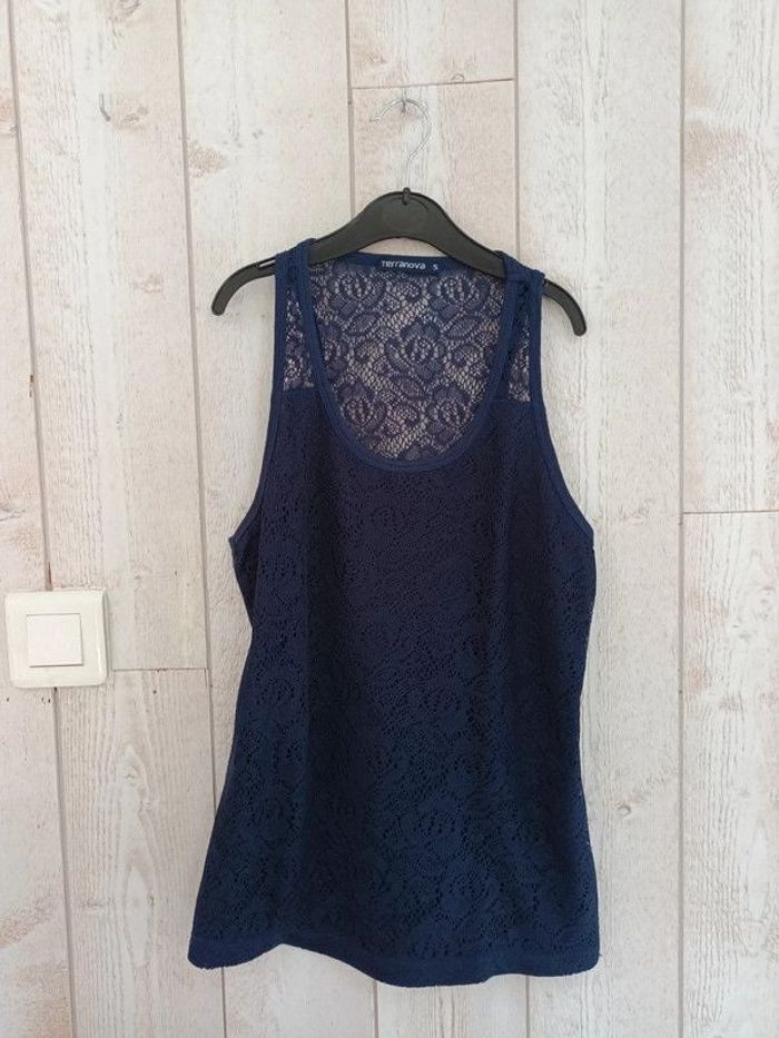 Débardeur bleu taille S
