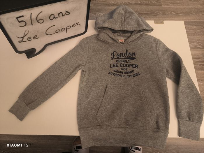 Pull Lee Cooper gris clair