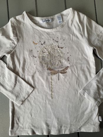 t shirt manches longues okaidi taille 5 ans