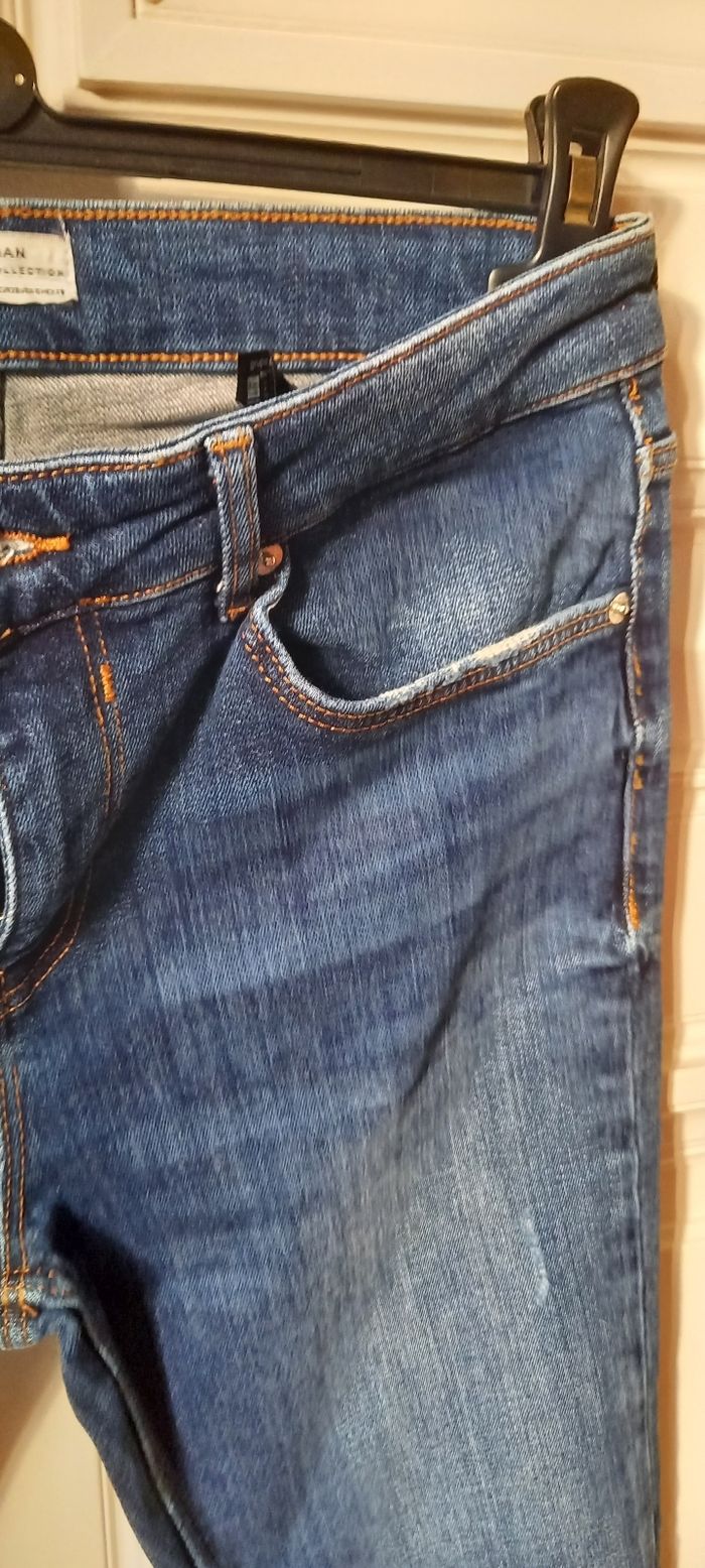 Jean slim bleu ZARA WOMAN - photo numéro 3