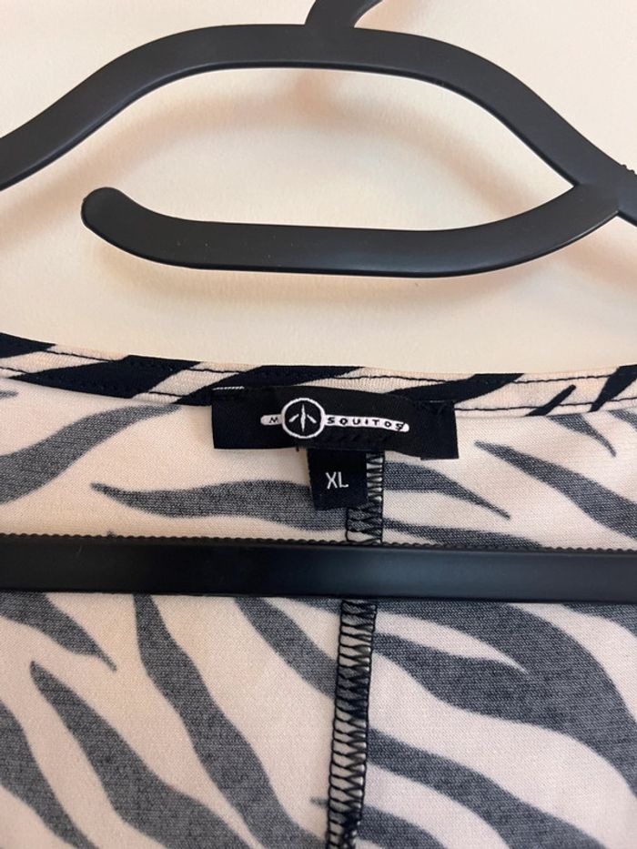 Blouse mosquitos taille XL motif tigre noir et blanc - photo numéro 4