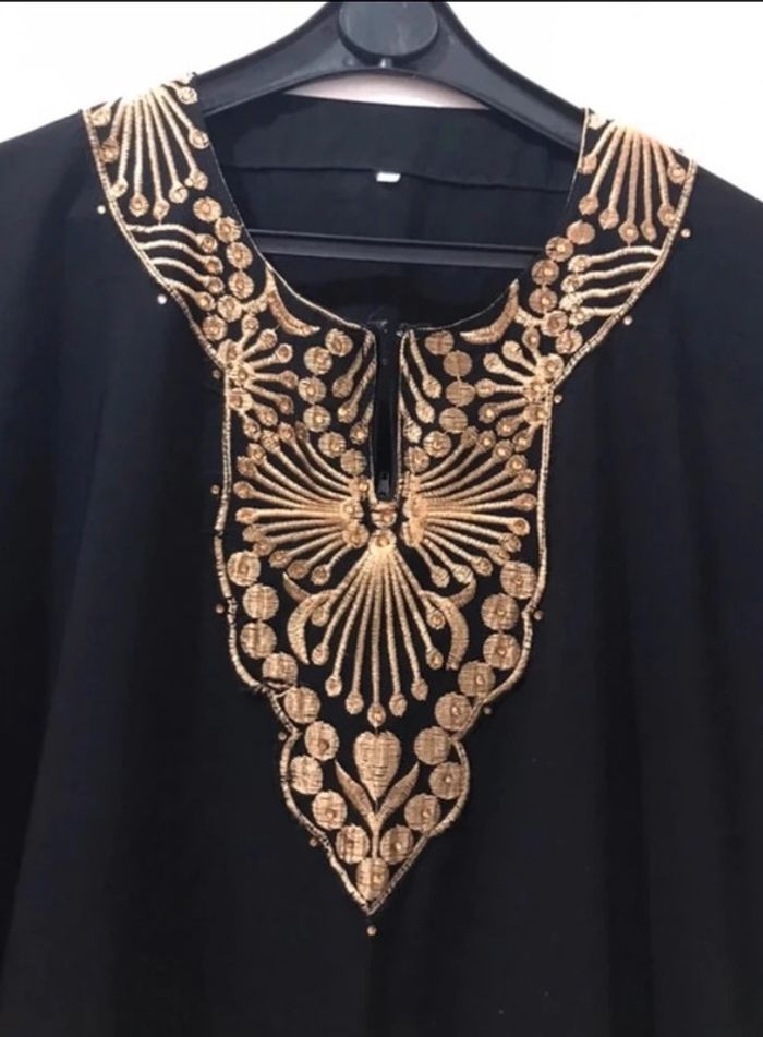 Robe orientale manches longues noire dorée taille XL - photo numéro 3