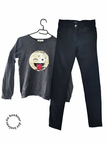 10 ans ensemble pull h&m et pantalon kiabi