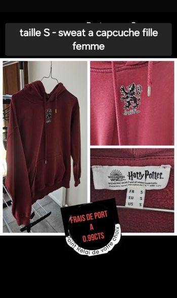 Sweat a capuche S femme harry Potter
