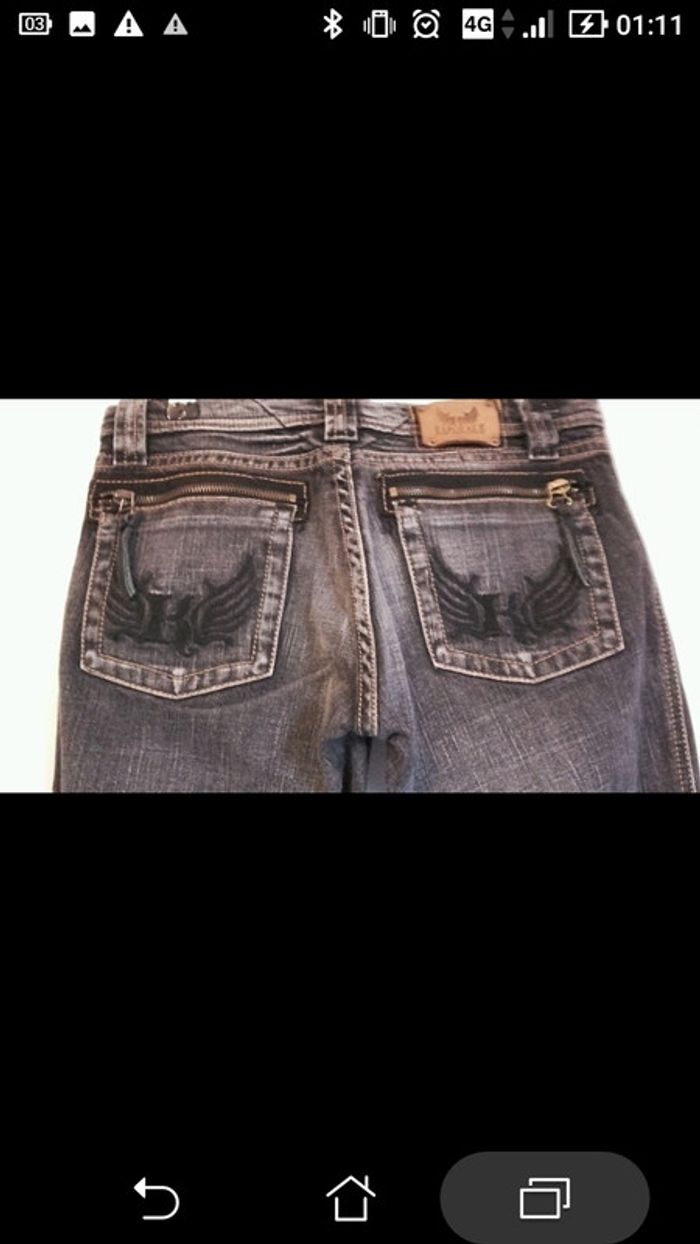 Jeans Kaporal noir effet délavé neuf - photo numéro 2