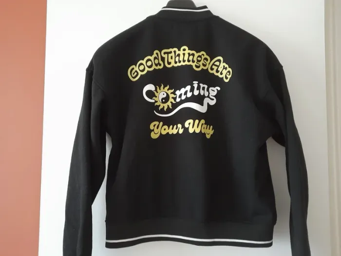 Blouson Teddy avec inscriptions au dos - photo numéro 5
