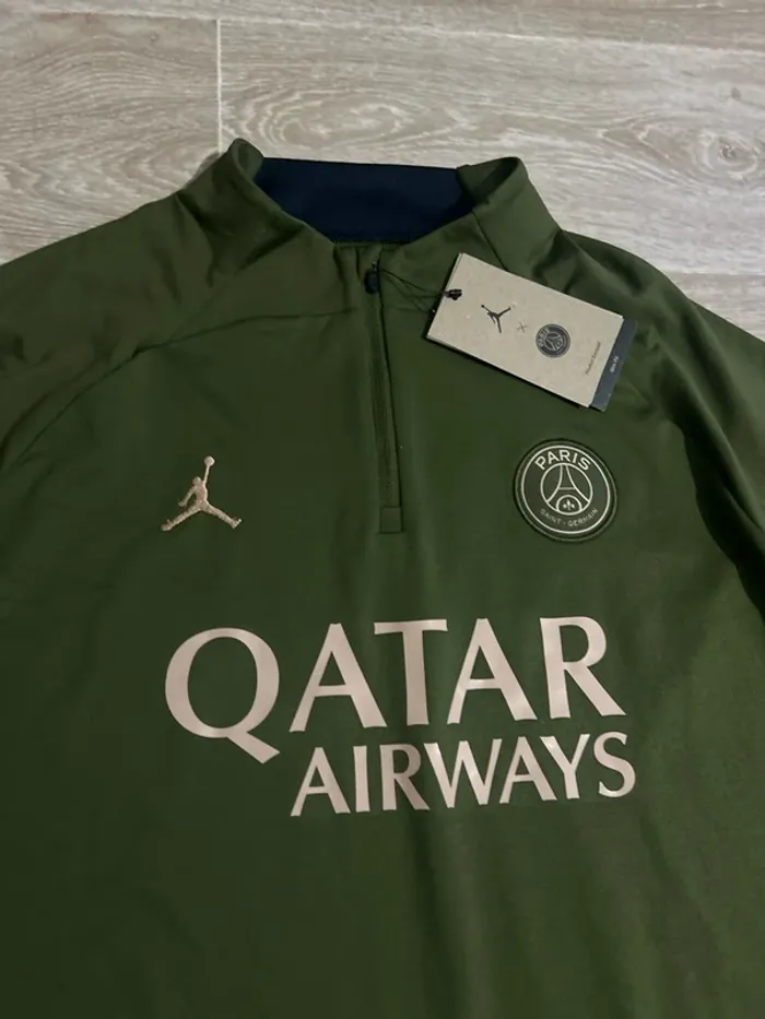 Veste football training survêtement kaki Paris-Saint-Germain Jordan L - photo numéro 2