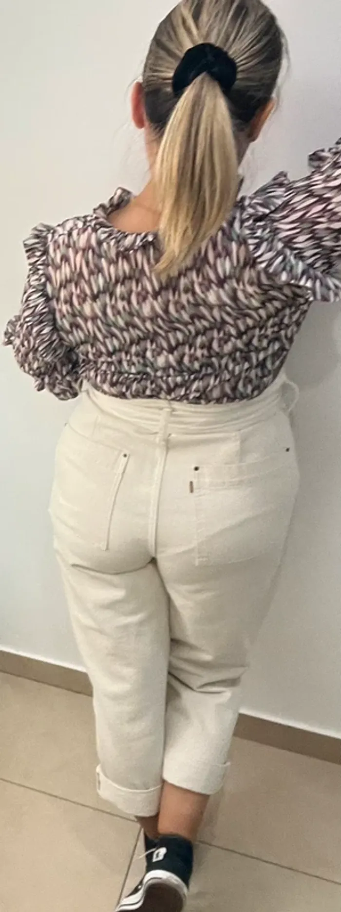 Blouse Imprimée Avec Volant - photo numéro 9