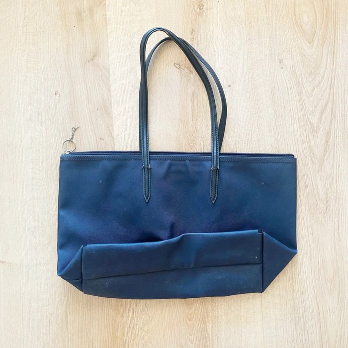Lacoste Sac Shopper / Shopping Bag Femme Bleu Sombre Exclusive Woman Fashion Mode Casual - photo numéro 3