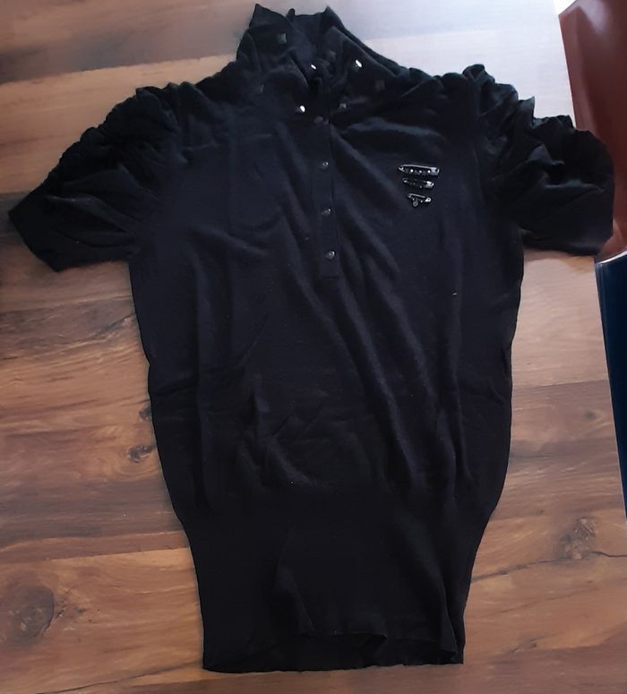 Pull long col roulé femmes noir Elite taille L - photo numéro 6